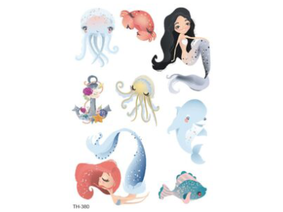 Mermaids & Fish Temporary Tattoos
