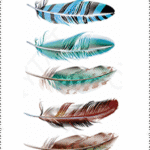 feathers 5 pack temporary tattoos online