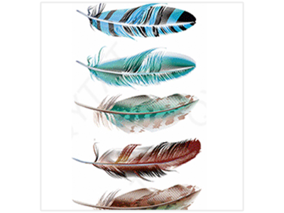 feathers 5 pack temporary tattoos online