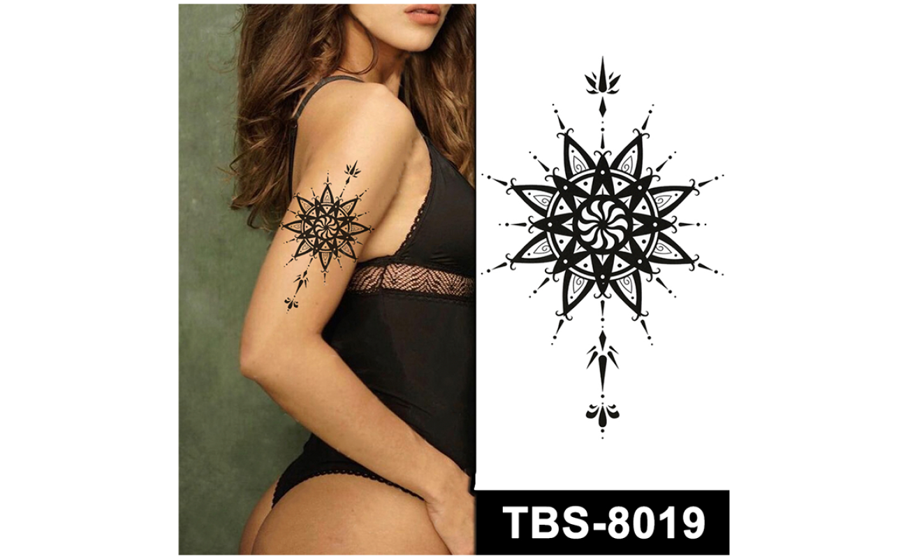 dark mandala temporary tattoos