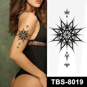 dark mandala temporary tattoos
