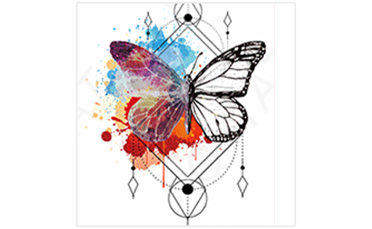 qy-024 butterfly chains temporary tattoo
