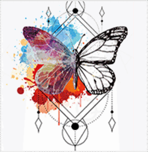 qy-024 butterfly chains temporary tattoo