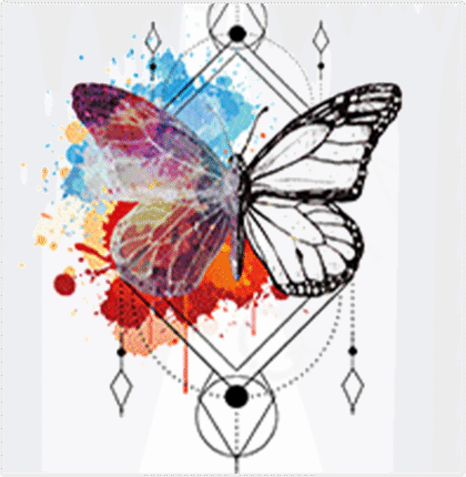 qy-024 butterfly chains temporary tattoo