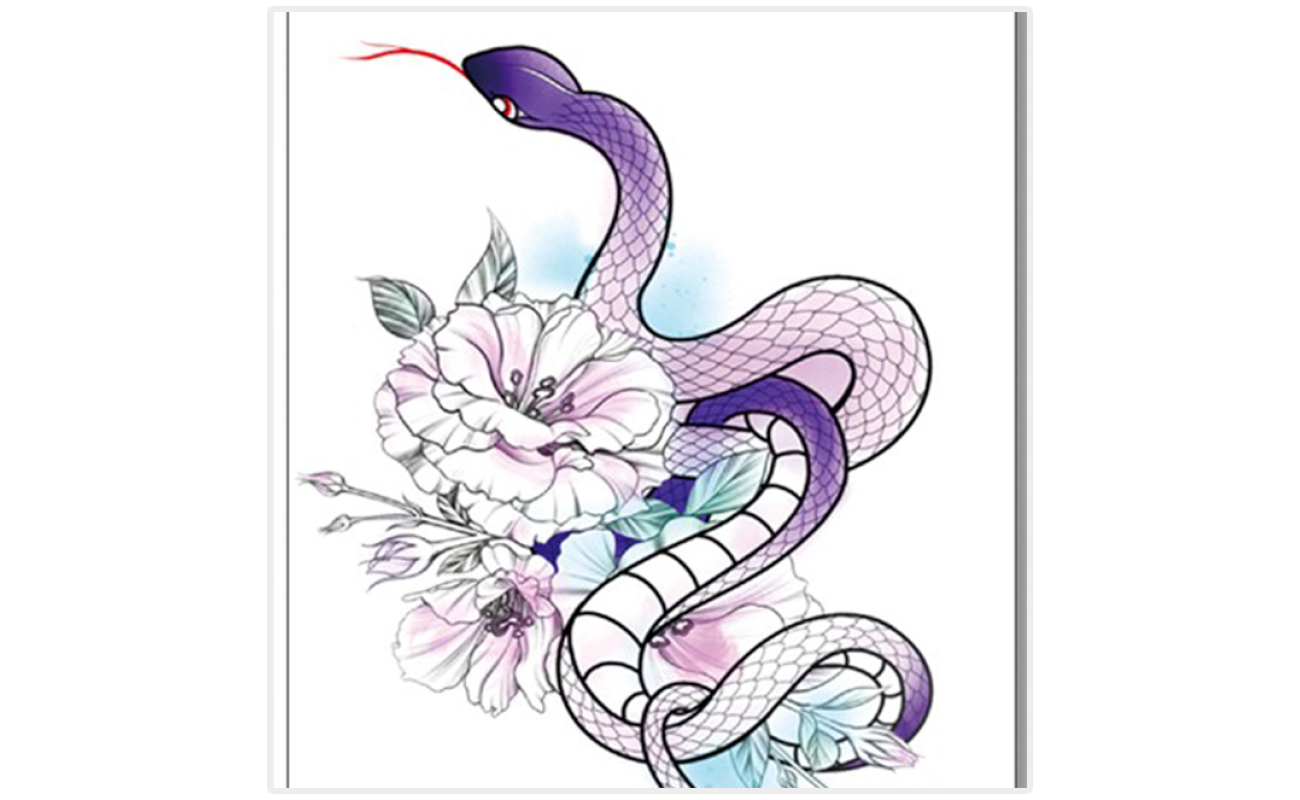 purple snake temporary tattoos online