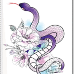 purple snake temporary tattoos online