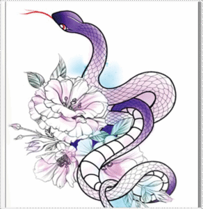 purple snake temporary tattoos online