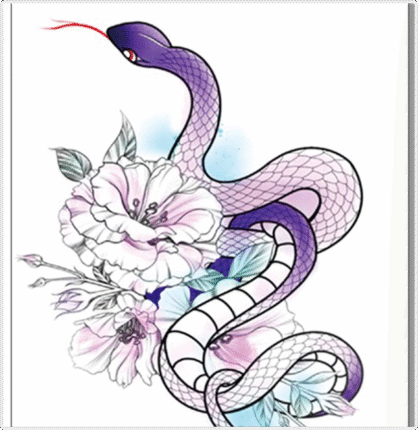 purple snake temporary tattoos online