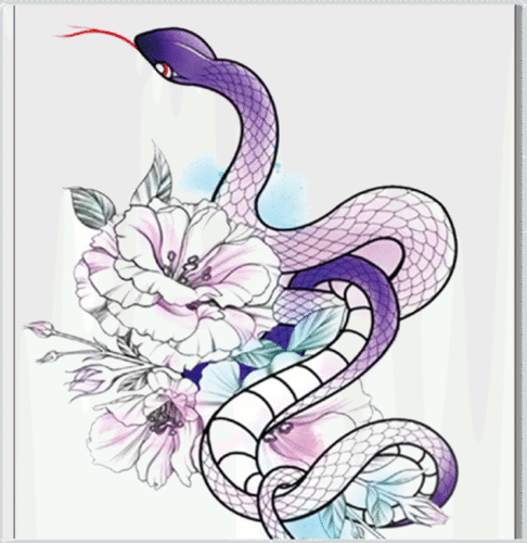 purple snake temporary tattoos online