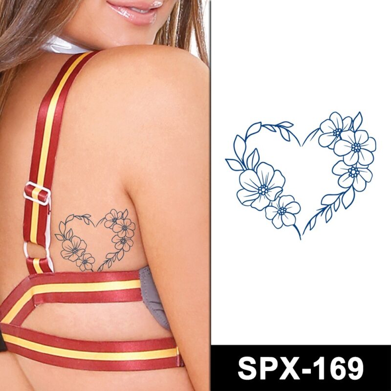 floral heart temporary tattoos online