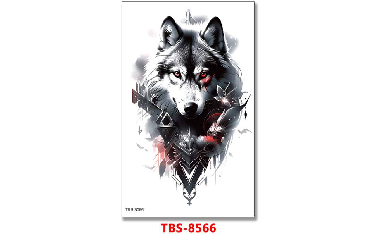 calm wolf temporary tattoo online