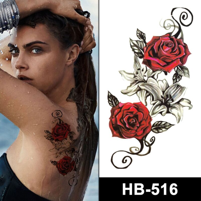 red roses temporary tattoos online