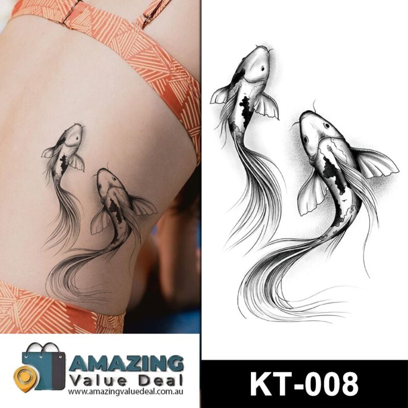 clear fish temporary tattoos online