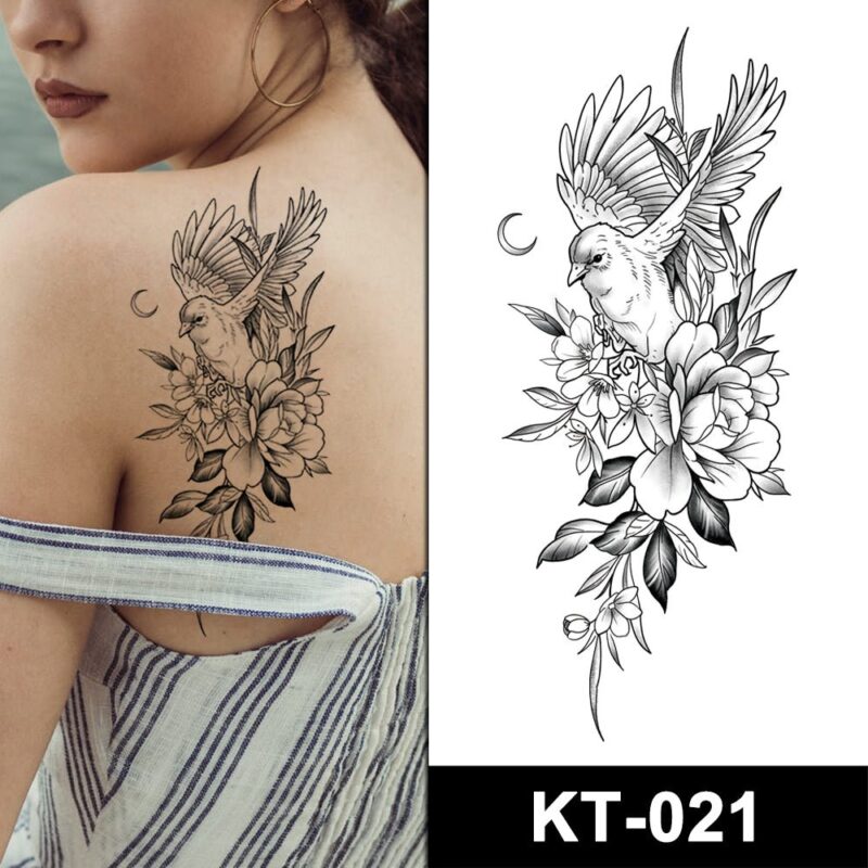 floral birds temporary tattoos online