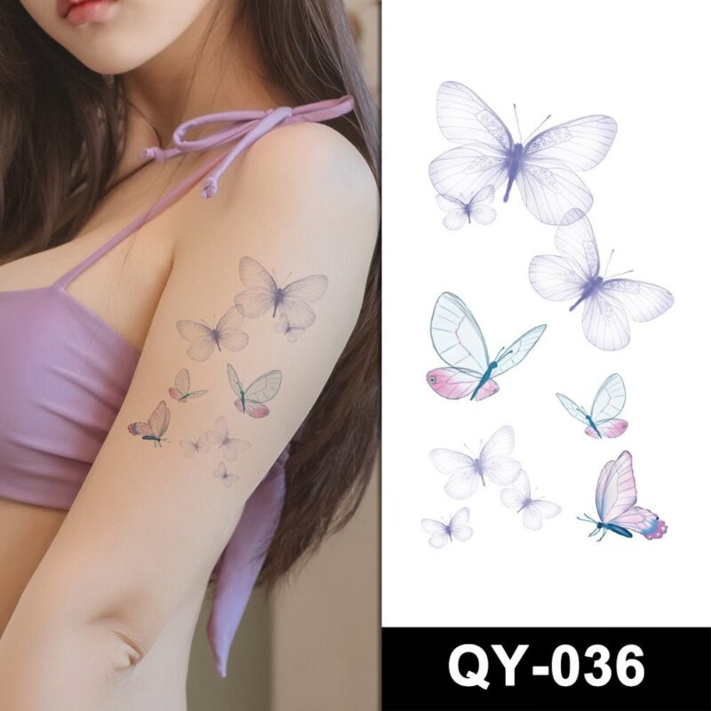butterfly 8 pack temporary tattoos