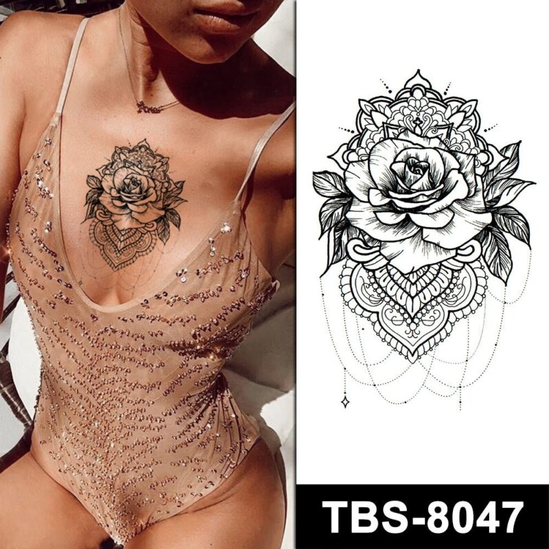 mandala rose temporary tattoos online