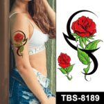 2 pack red roses temporary tattoos online