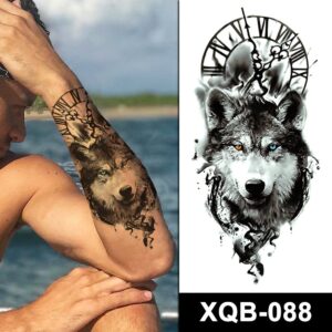 wolf different eyes temporary tattoos online