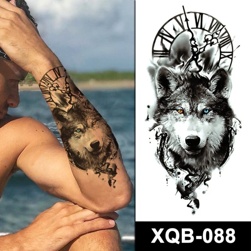 wolf different eyes temporary tattoos online