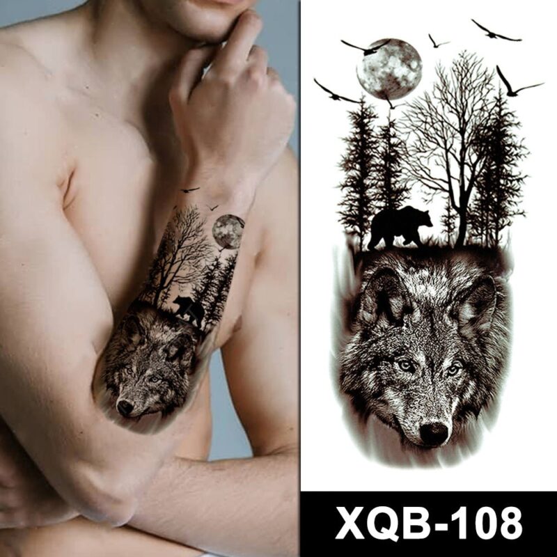 bear n wolf temporary tattoos online
