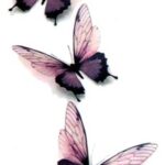 Pink Butterflies Temporary Tattoos