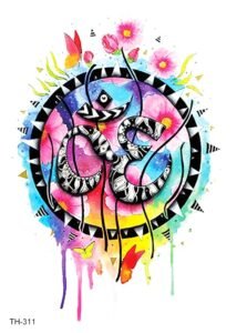 colourful om temporary tattoos