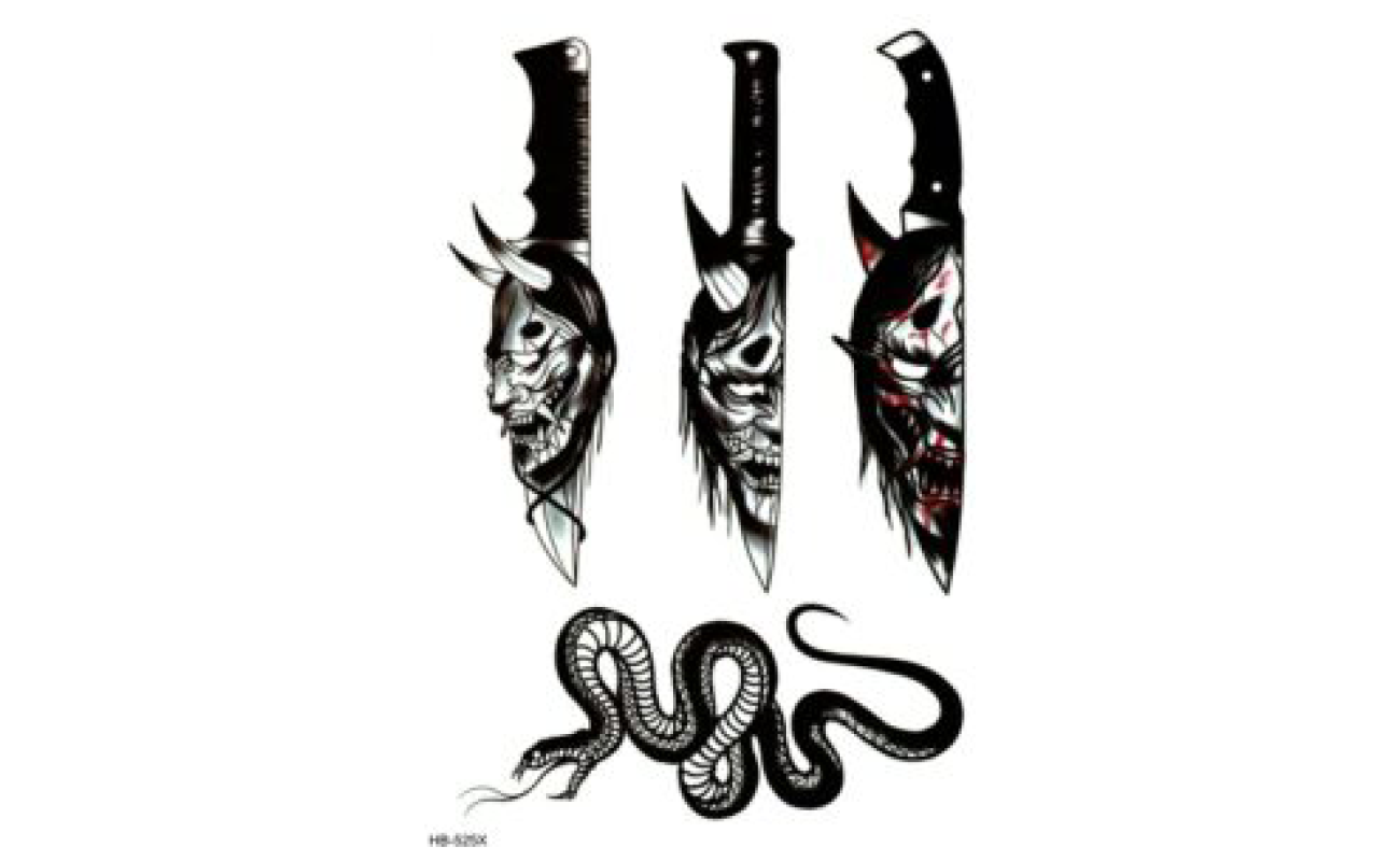 knives temporary tattoos online in Australia