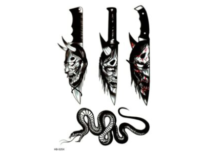 knives temporary tattoos online in Australia