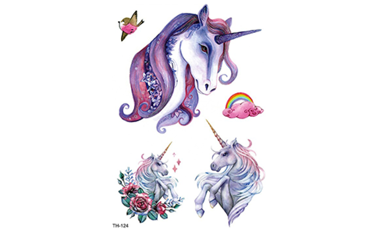 unicorns temporary tattoos