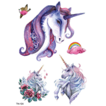 unicorns temporary tattoos
