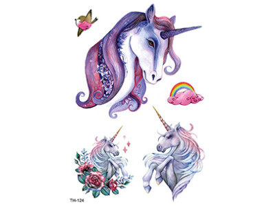 unicorns temporary tattoos