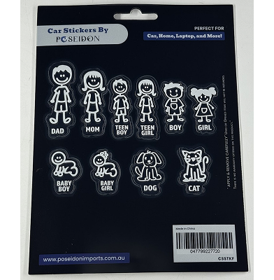 STICK FAMILY WITH PETS