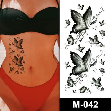 Temporary Tattoo Butterfly 9 Pack